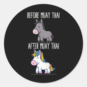 Adesivo Antes de Muay Thai Unicorn Combater Boxing
