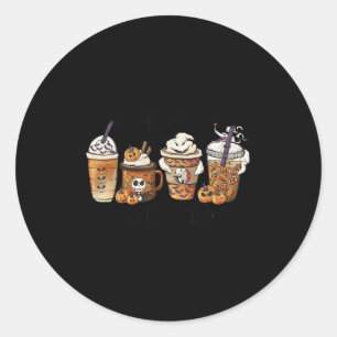 Adesivo Antes do Café Abóbora Sce Fantasia de Halloween 