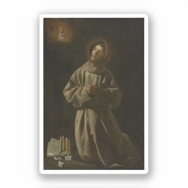 Adesivo Anthony de Pádua (Francisco de Zurbarán, 1627-30) (Frente)