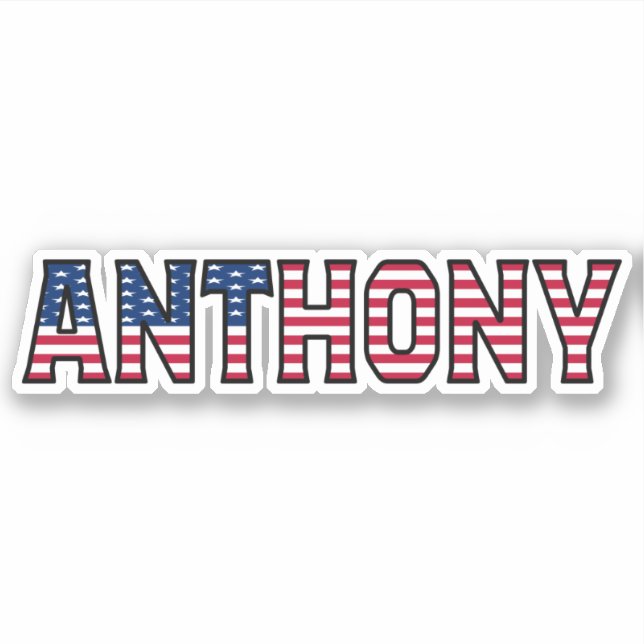Adesivo Anthony Name Vorname USA Sticker Stickerset (Frente)