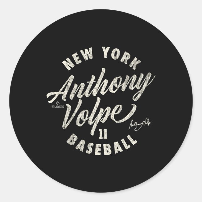 Adesivo Anthony Volpe Nova York Baseball Cursive Mlbpa (Frente)