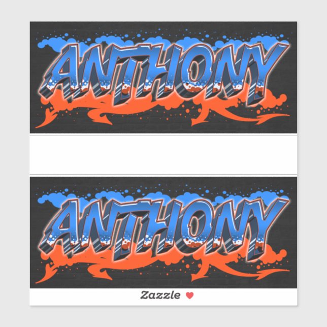 Adesivo Anthony Vorname Name Graffiti Aufkleber Sticker (Folha)