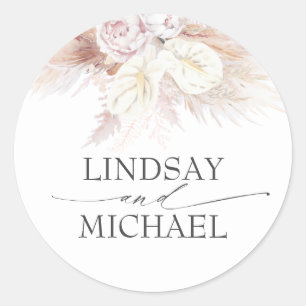 Adesivo Anthurios e Pampas Grama Elegante Exótico