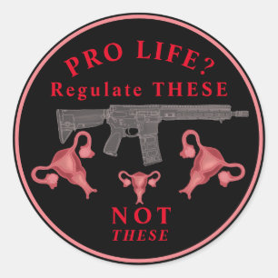 Adesivo Anti-Assault Gun Pro Choice Classic Round Sticker