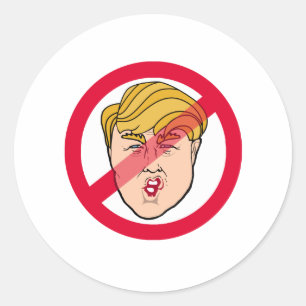 Adesivo ANTI caricatura de DONALD - Anti-Trunfo -
