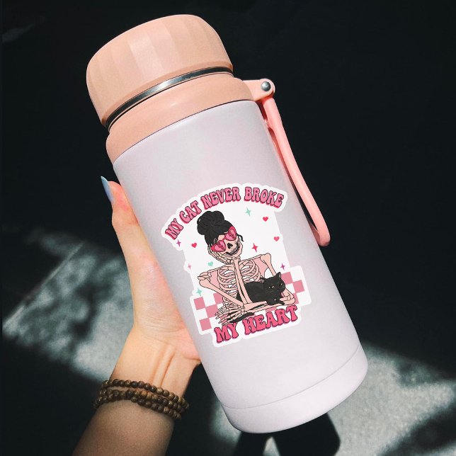 Adesivo Anti-Dia de os namorados Meu Gato Nunca Quebrou Me (Criador carregado)