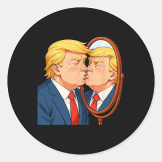 Adesivo Anti-donald Trump Kissing Mirror - Narcissism Sati
