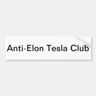 adesivo anti-Elon Tesla Club para-choques