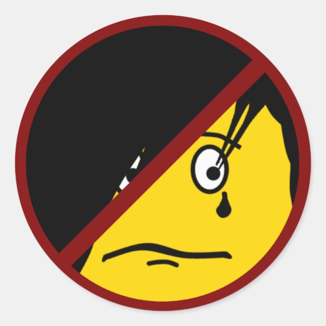 Adesivo Anti EMO emoticon Sticker (Frente)