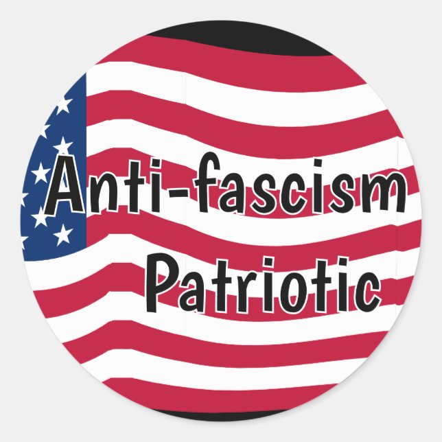 Adesivo Anti-fascism is Patriotic (Frente)