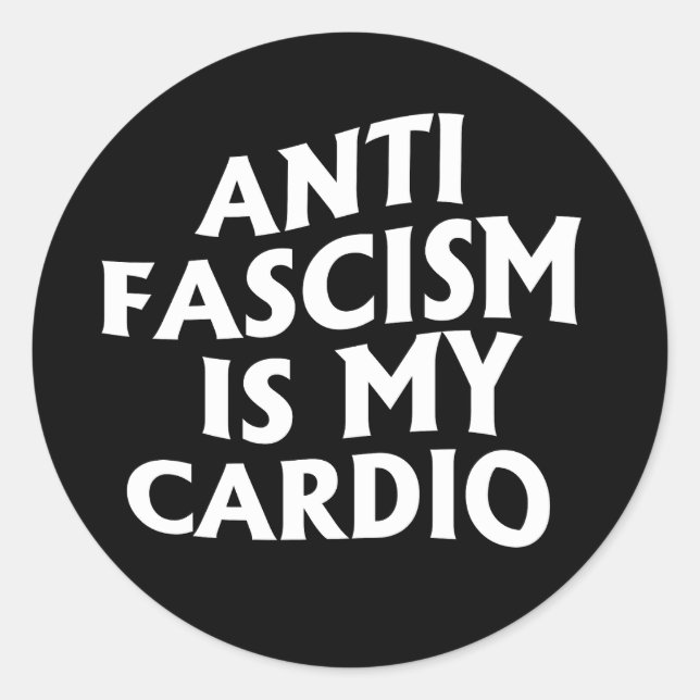 Adesivo Anti-fascismo é meu Cardio (Frente)