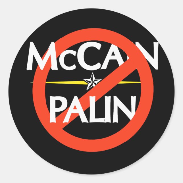 Adesivo Anti-McCain/Palin Sticker (Frente)