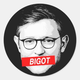 Adesivo Anti Mike Johnson Bigot