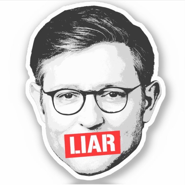Adesivo Anti Mike Johnson Liar Sticker (Frente)