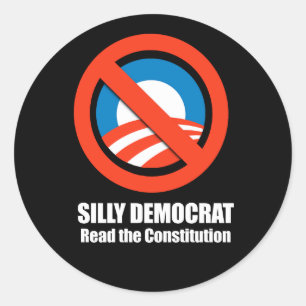 Adesivo Anti-Obama - a democrata parva, leu a constituiç