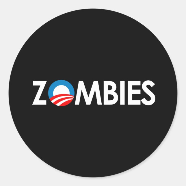 Adesivo Anti-Obama - Branco-Zombies (Frente)
