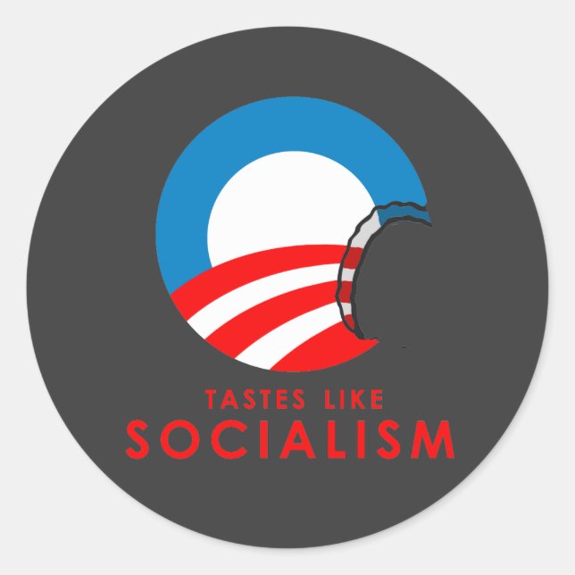 Adesivo Anti-Obama Bumpersticker - Gosto como o Socialismo (Frente)