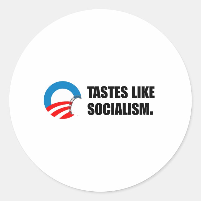 Adesivo Anti-Obama Bumpersticker - Gosto como o Socialismo (Frente)