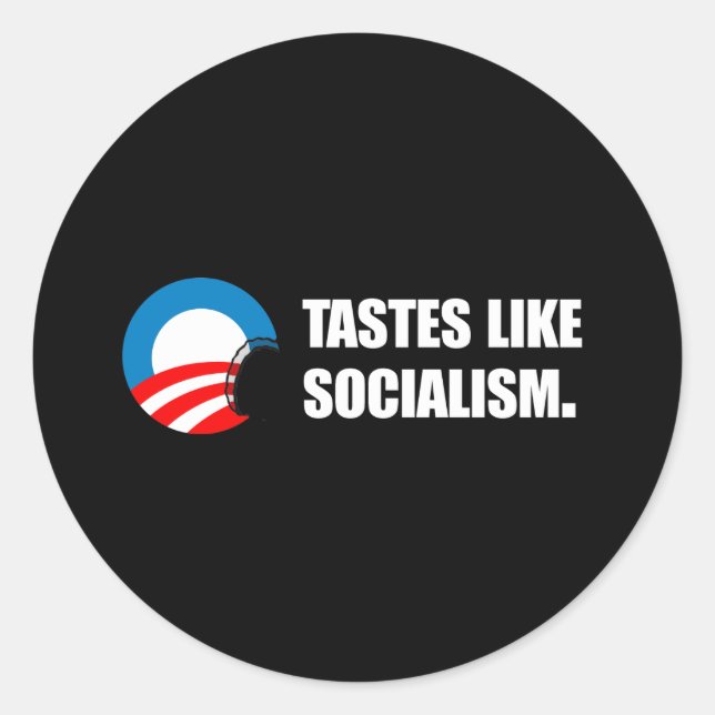 Adesivo Anti-Obama Bumpersticker - Gosto como o Socialismo (Frente)