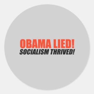 Adesivo Anti-Obama Bumpersticker - o socialismo prosperou