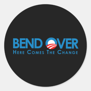 Adesivo Anti-Obama - curvatura sobre para a mudança