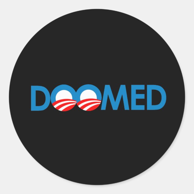 Adesivo Anti-Obama - Doomed (Frente)