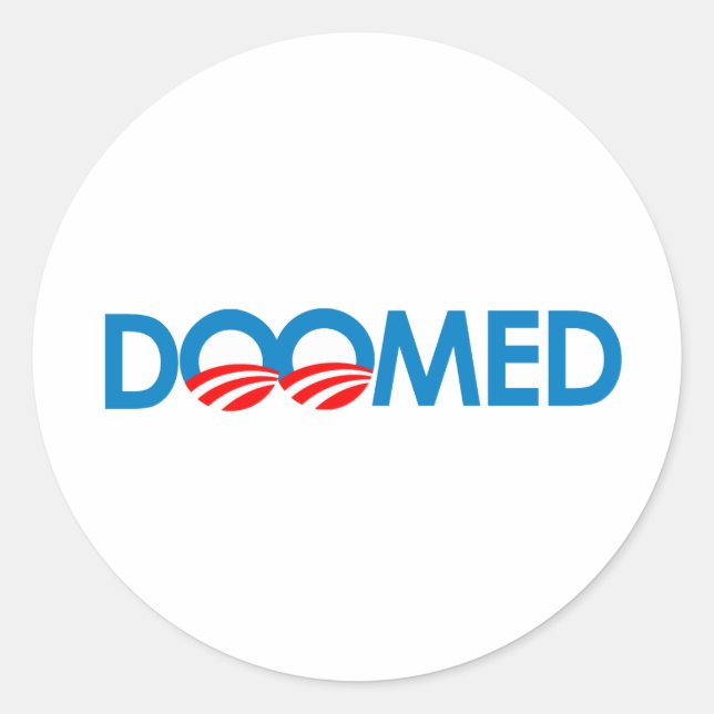 Adesivo Anti-Obama - Doomed (Frente)