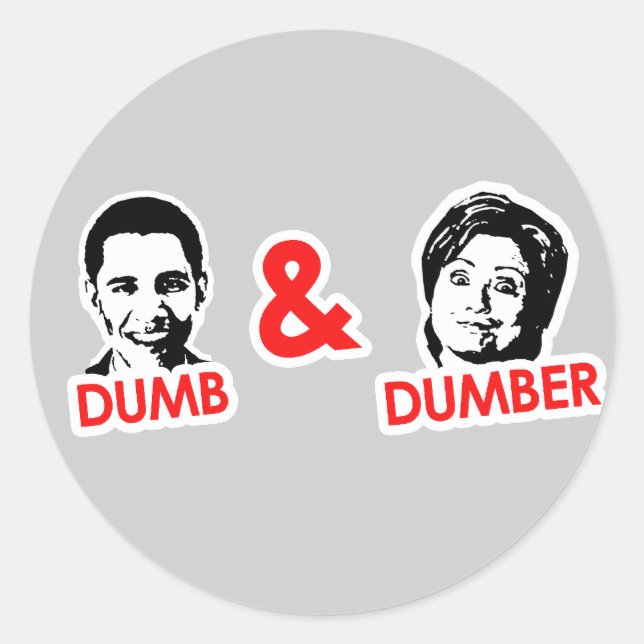 Adesivo Anti-Obama - Dumb e Dumber (Frente)