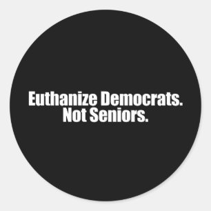 Adesivo Anti-Obama - euthanize democratas. não mais velho