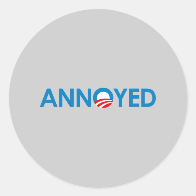 Adesivo Anti-Obama - Irritado (Frente)