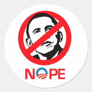 Adesivo Anti-Obama - Nope