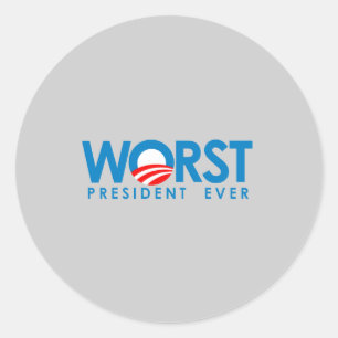 Adesivo Anti-Obama - o presidente o mais mau Nunca