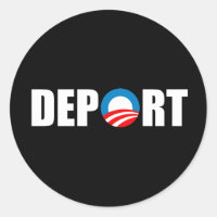 Adesivo anti-Obama para-choques - Deportar Obama A
