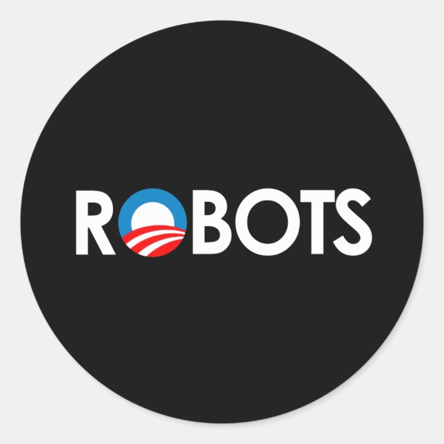 Adesivo Anti-Obama - Robôs brancos (Frente)