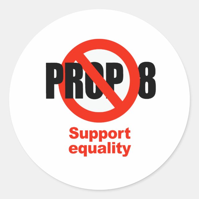 Adesivo ANTI PROP 8 - Igualdade de apoio (Frente)