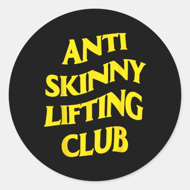 Adesivo Anti Skinny Lifting Club Weightlifting Bodybuildin (Frente)