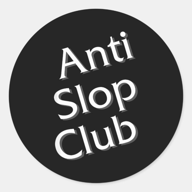 Adesivo Anti Slop Club Artificial Intelligence Ai Llm Desi (Frente)