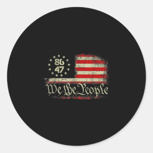 Adesivo Anti Trump 8647 86 47 Bandeira dos EUA Nós, o Povo