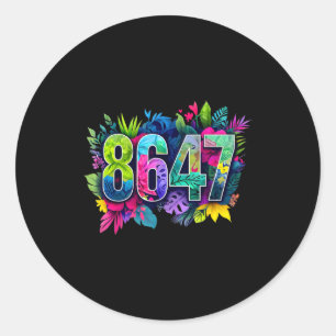 Adesivo Anti trump 8647 floral resiste 86 47 impeach trump
