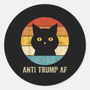 Adesivo Anti Trump Af Tee Retro Funny Anti Trump Cat
