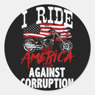 Adesivo Anti-Trump Biker Resiste Contra Protesto de Corrup