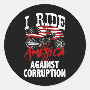 Adesivo Anti-Trump Biker Resiste Contra Protesto de Corrup