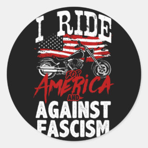 Adesivo Anti-Trump Biker Resiste Contra Protesto Fascismo