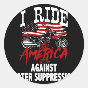 Adesivo Anti-Trump Biker Resiste Contra Supressão Eleitora