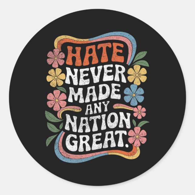 Adesivo Anti-Trump Democrata Floral Presidente Liberal 3 (Frente)