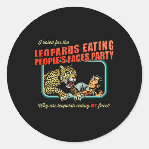 Adesivo Anti-Trump Eu Votei Por Leopardos Comendo Pessoas