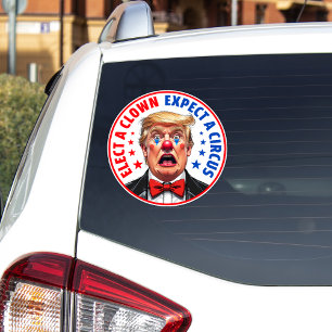 Adesivo Anti Trump Funny elege um palhaço e espera um circ