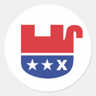 Adesivo Anti Trump GOP Republicano Elefante Morto