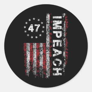 Adesivo Anti Trump Impeachment 47 Trump 47º Presidente Ban