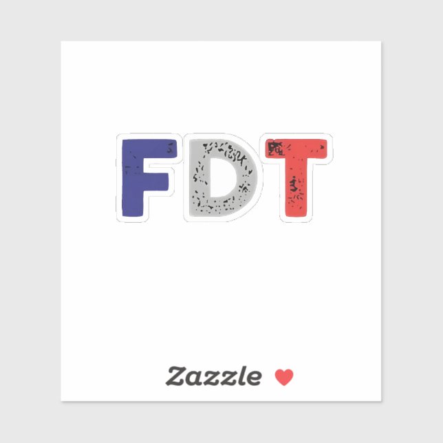 Adesivo Anti Trump Maga FDT Resiste Democracia Retro (Folha)